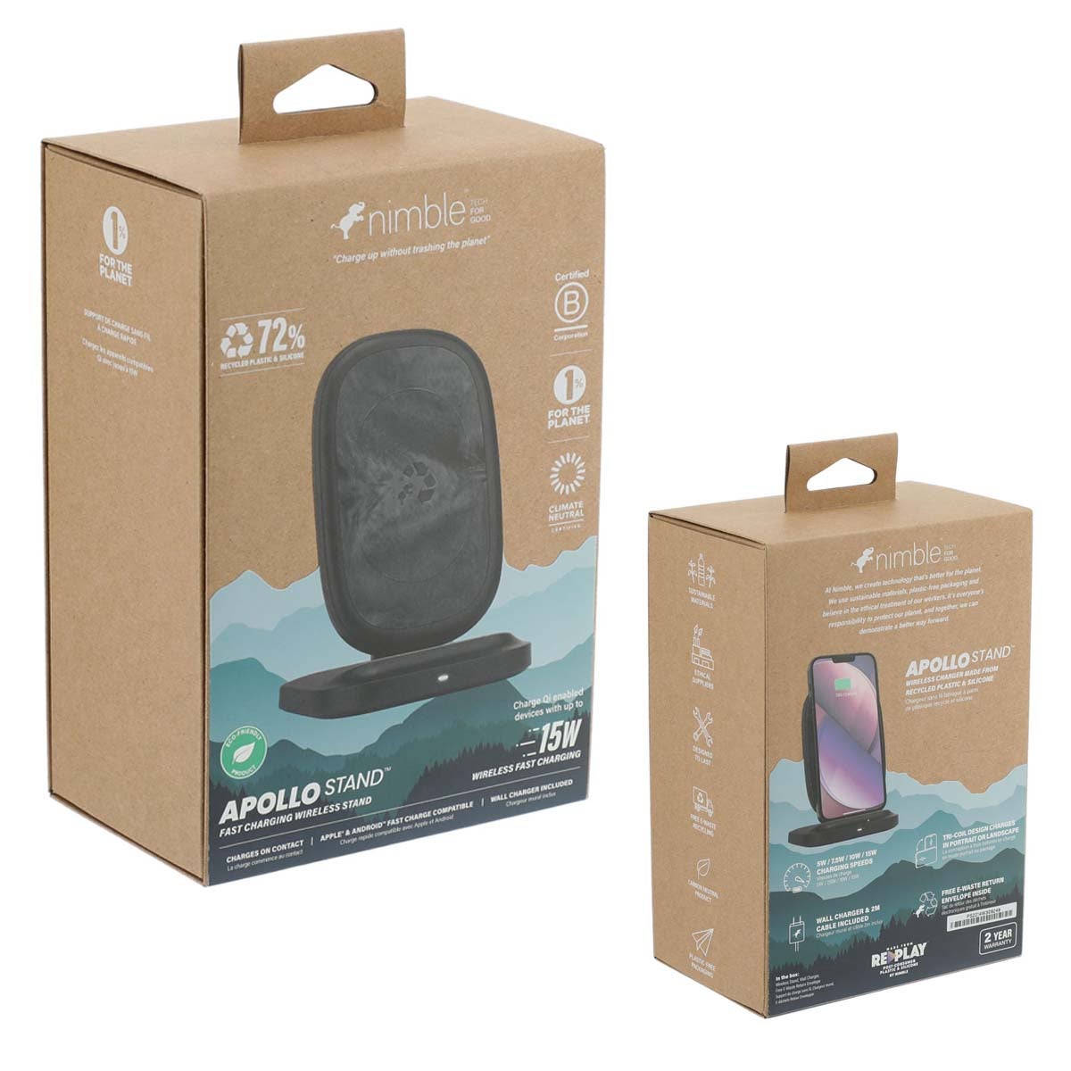 Nimble Recycled Wireless Charging Stand | 15 Watts