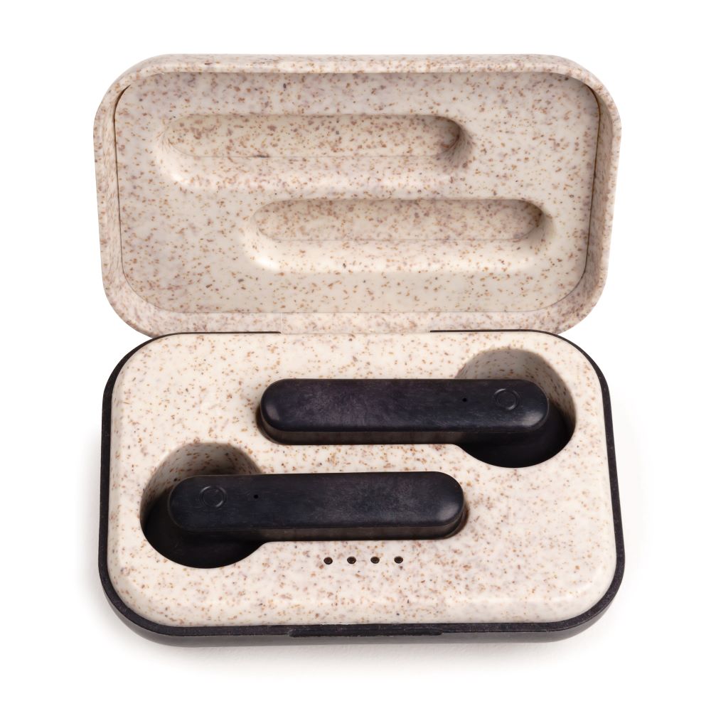 Wheat Recycled TWS Earbuds with Charge Box | Reusable