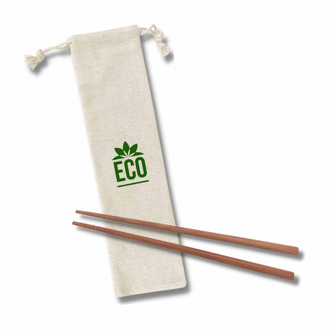 Bamboo Chopsticks In Pouch 