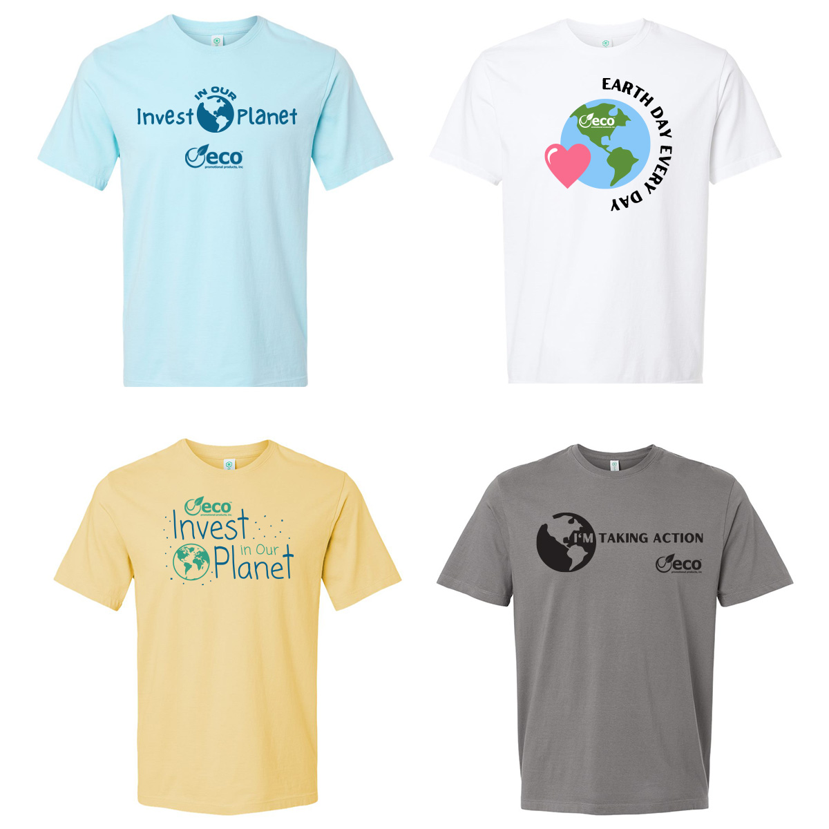 Earth Day Short Sleeve Organic Cotton Custom Tshirts