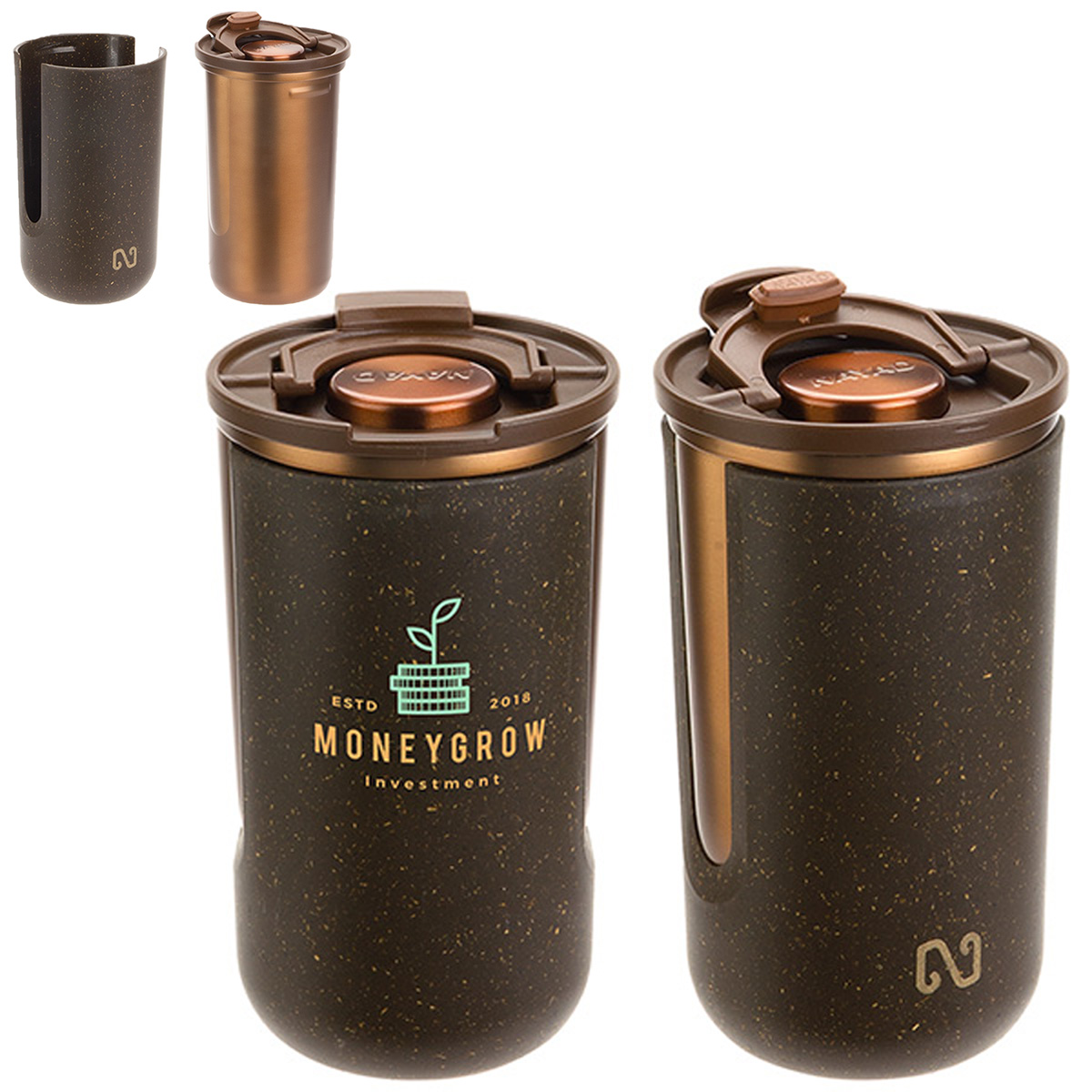 Recycled Coffee Ground Insulated Tumbler | 14 oz