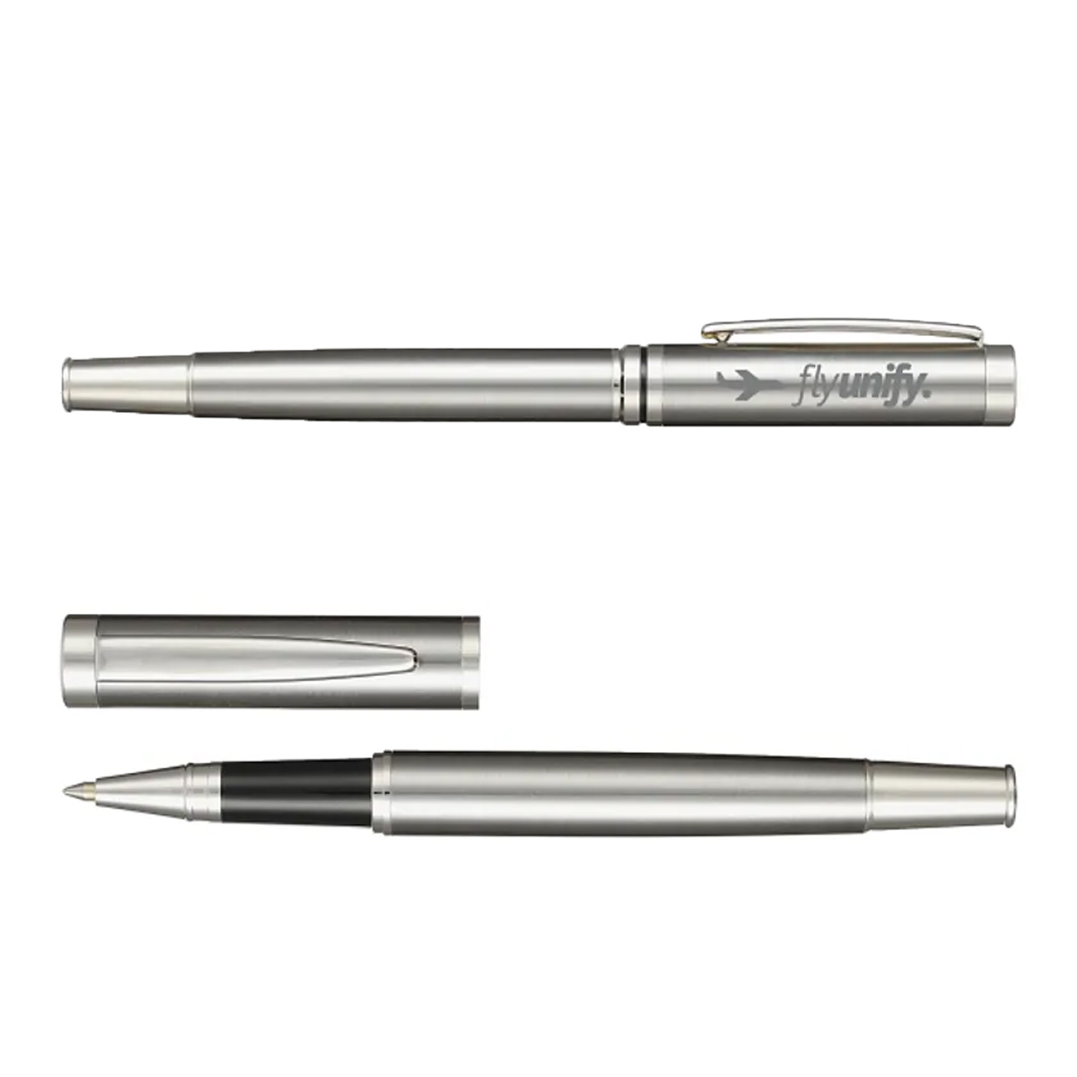 Recycled Stainless Steel Rollerball Pen | Refillable 
