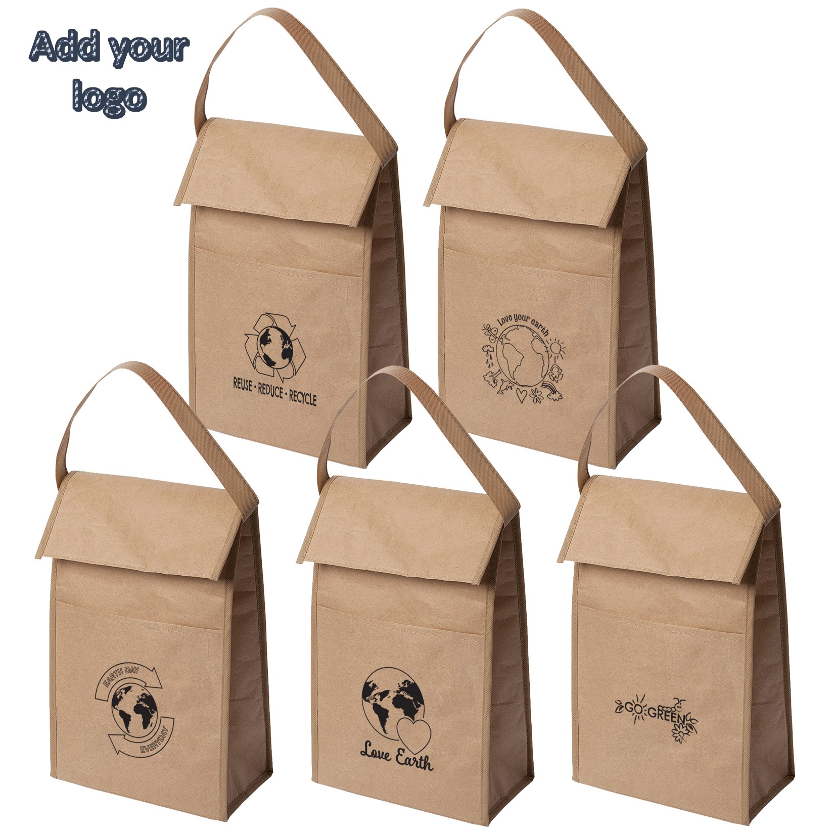 Recycled Insulated Kraft Lunch Bag | Earth Day | 7x11x4