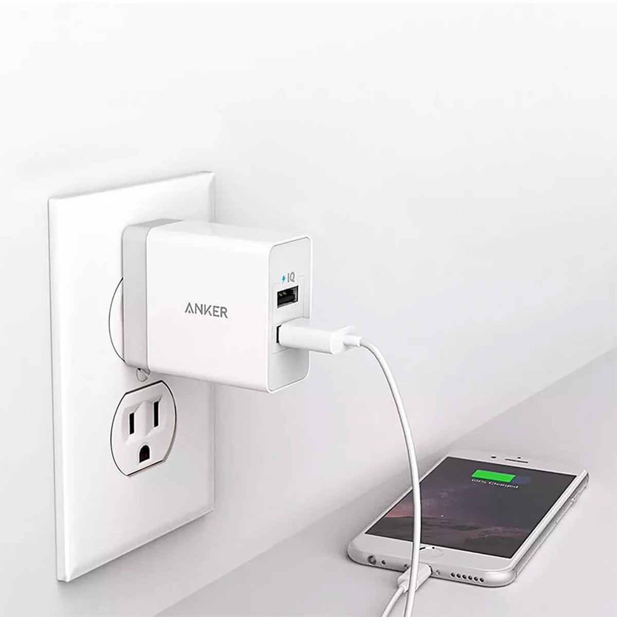 Custom Anker Dual Port USB Wall Charger | Reusable