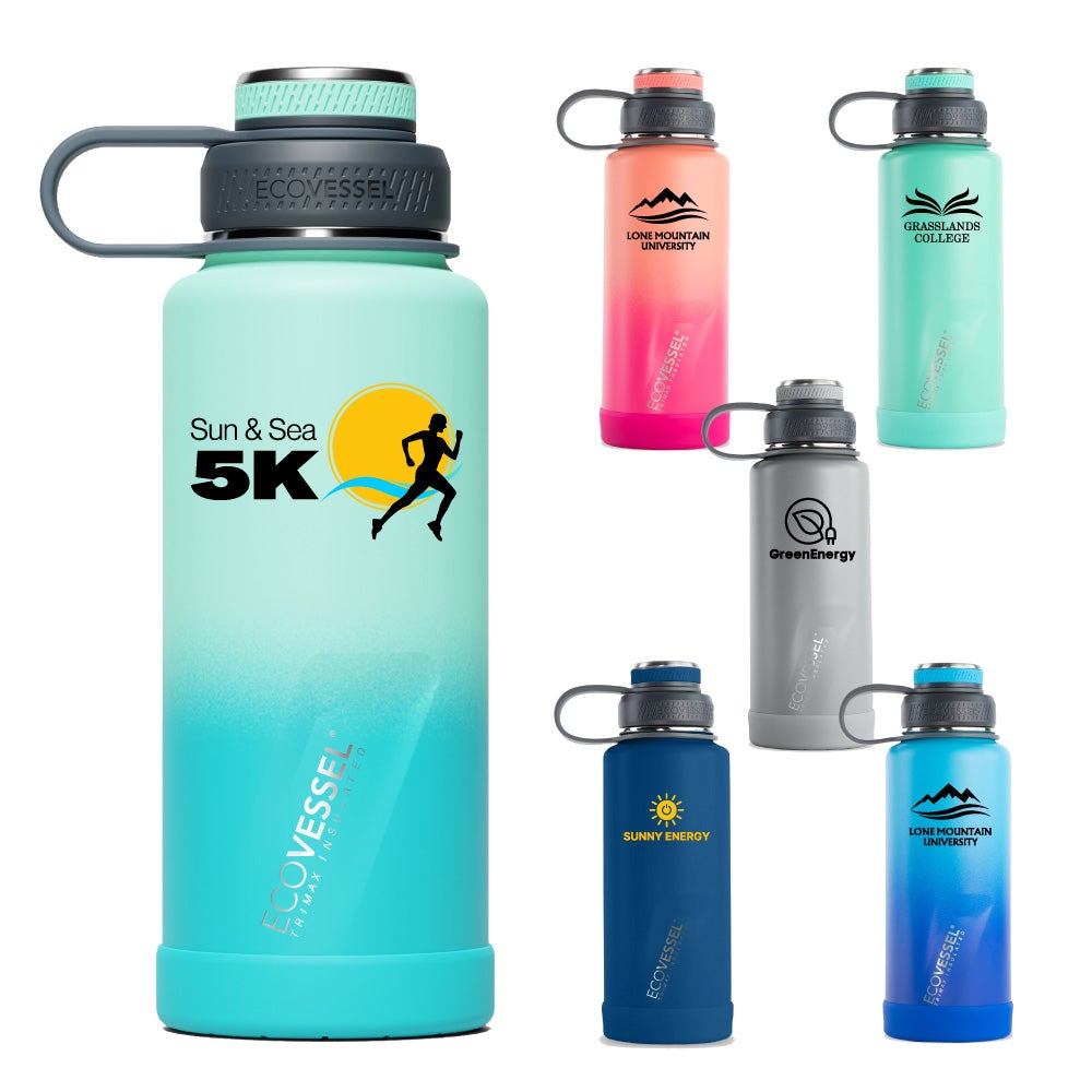 Eco Friendly 32 oz Silicone Tumbler with Straw Mountain Air