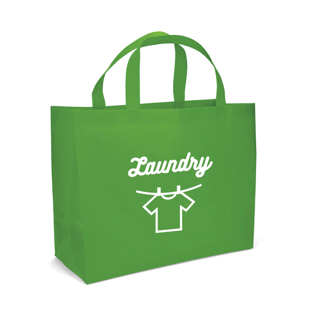 Large Recycled Laundry Tote Bag | Reusable | 21x9x17