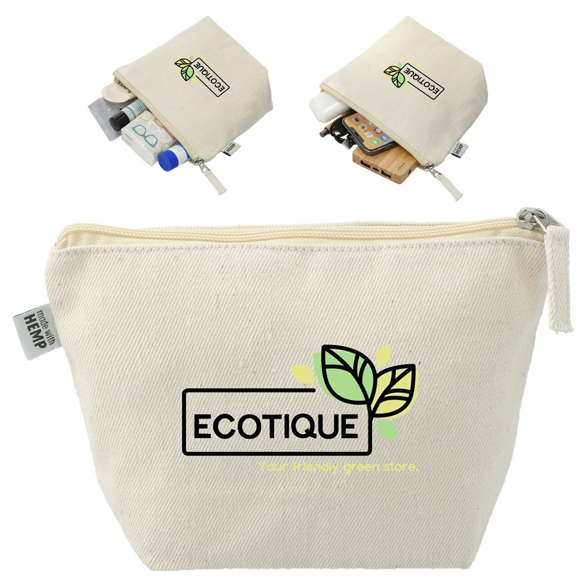 Lightweight Hemp Cotton Pouch | 8x6