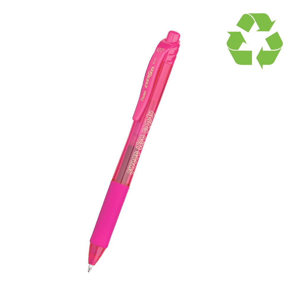 Recycled Classic Breast Cancer Awareness RTX EnerGel® Liquid Gel Ink Click Pen  Refillable