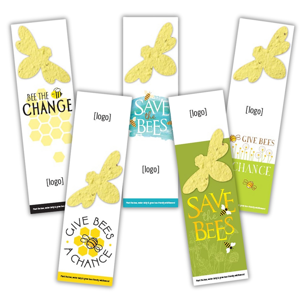 Save the Bees Bookmark | Plantable Seeded Shape | USA Made in 5 varieties