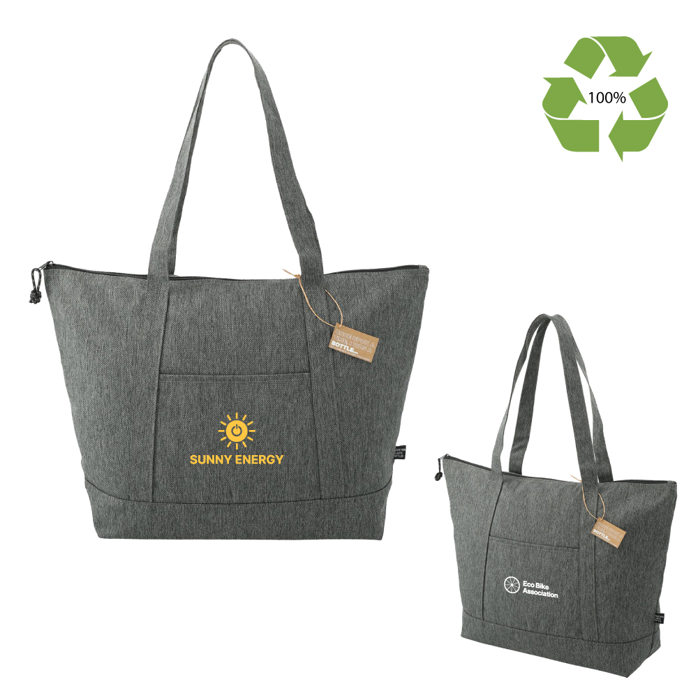 100% Recycled Zip Tote | 14x20