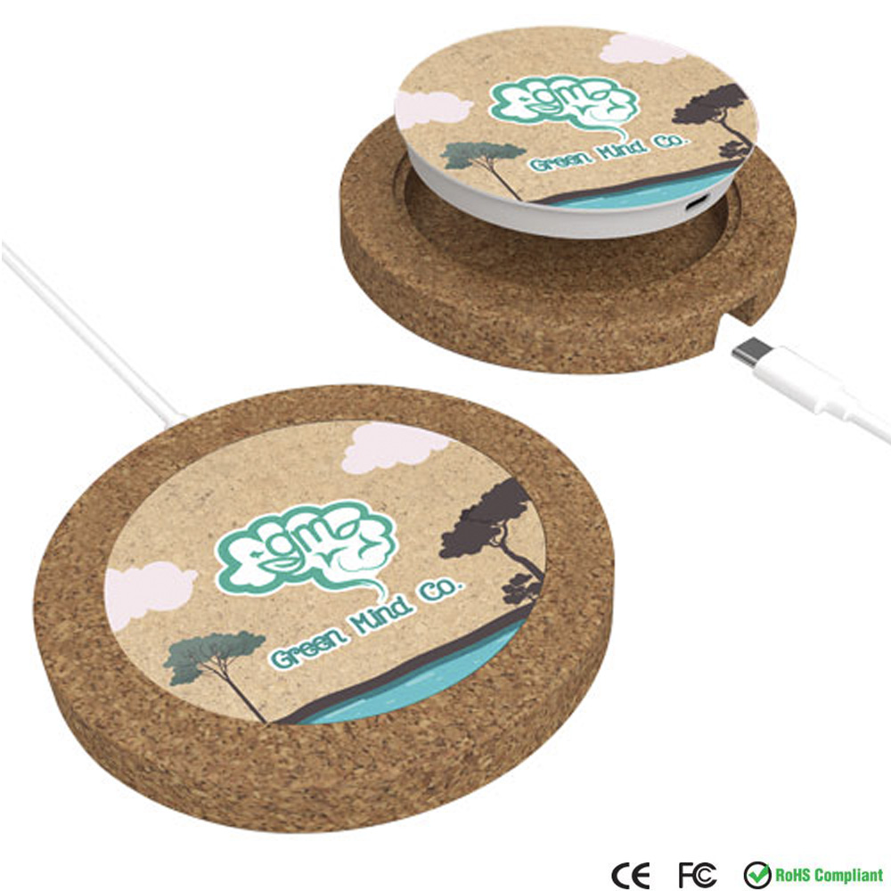 Cork Wireless Charger Pad | RoHS Compliant | 15W