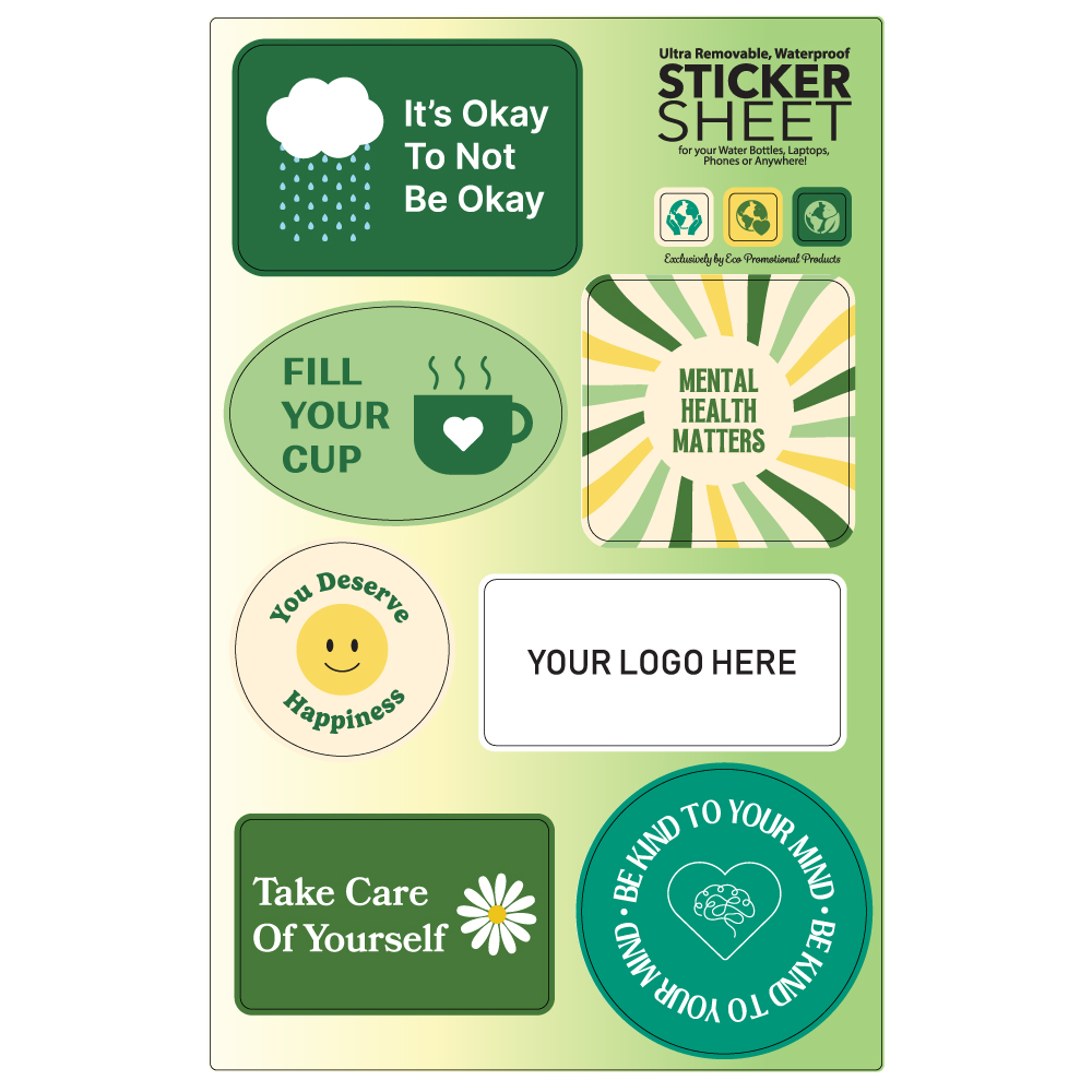 Mental Health Awareness Decal Sticker Sheet | USA Made |  7x11