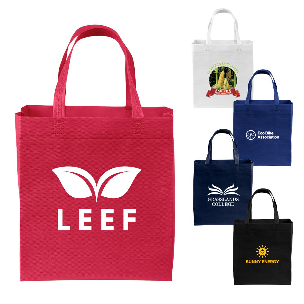 Large Recyclable Tote | USA Made | Reusable | 12x7x13 in red, white, royal blue, navy, and black