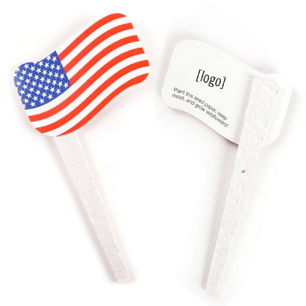 Plantable Flag Growstakes, USA Made, Recycled