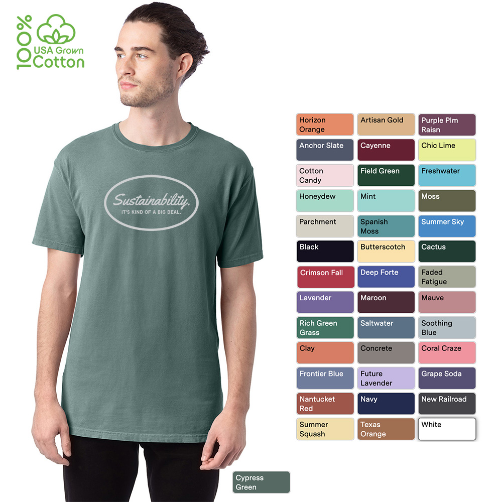ComfortWash Custom Short Sleeve T-Shirt 100% USA Grown Cotton