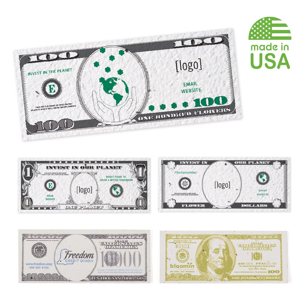 Seeded Paper Dollar Bill | Recycled | USA Made