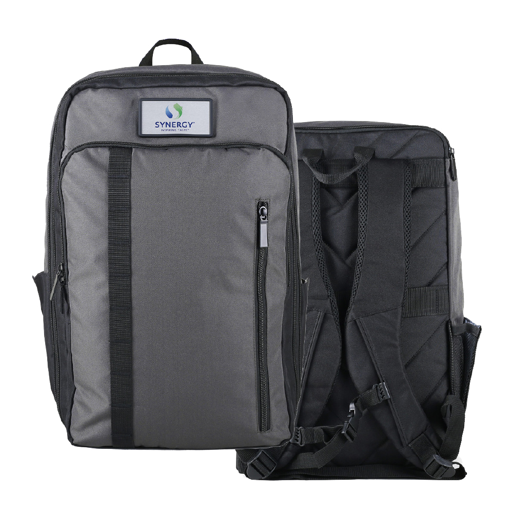 Water Resistant Backpack with Zip Pocket | Recycled | 18x11x8
