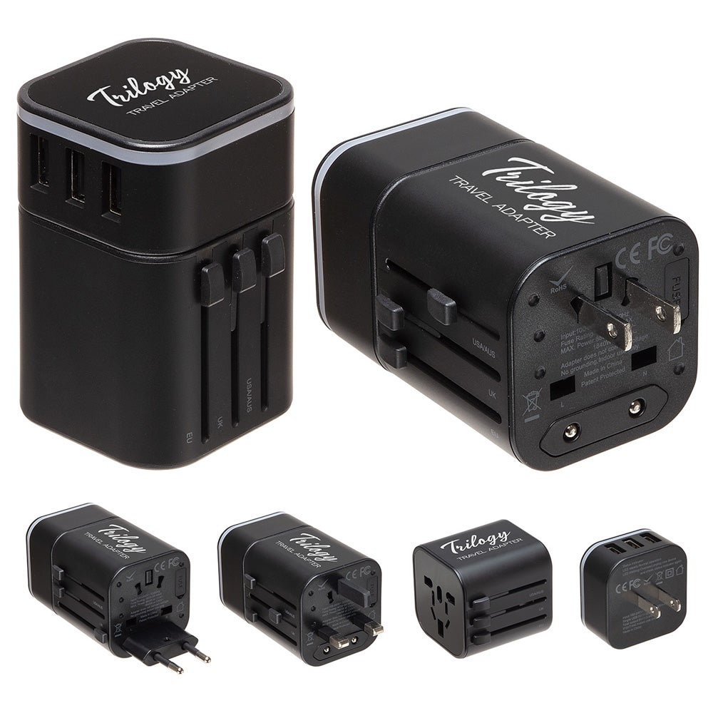 Custom 3 Port USB Travel Adapter