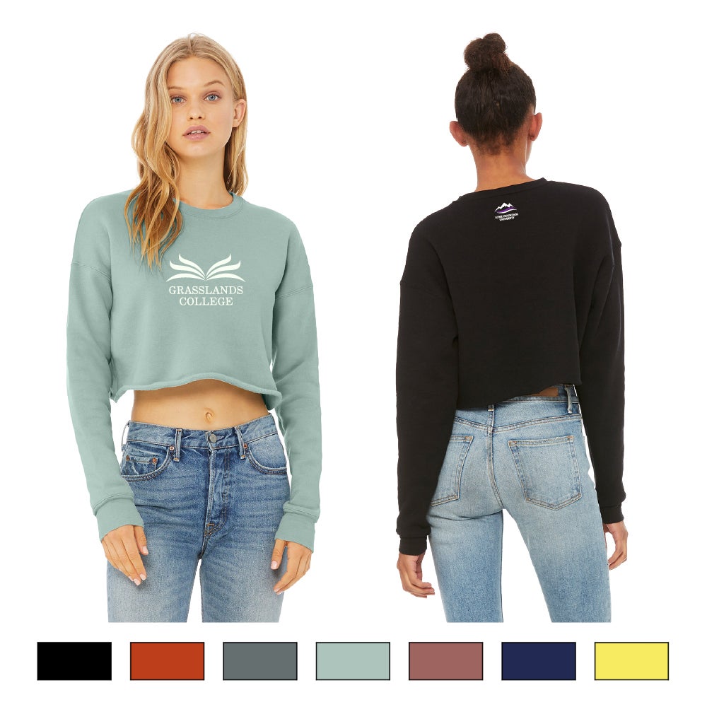 Crop Sweatshirt - Dark green - Ladies