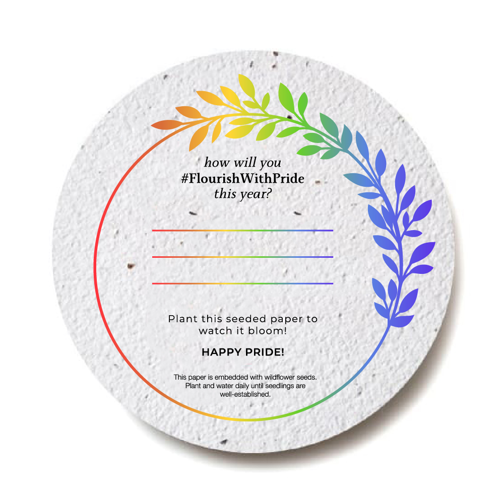 Pride Month Promotion Eco Friendly Seed Paper Coaster
