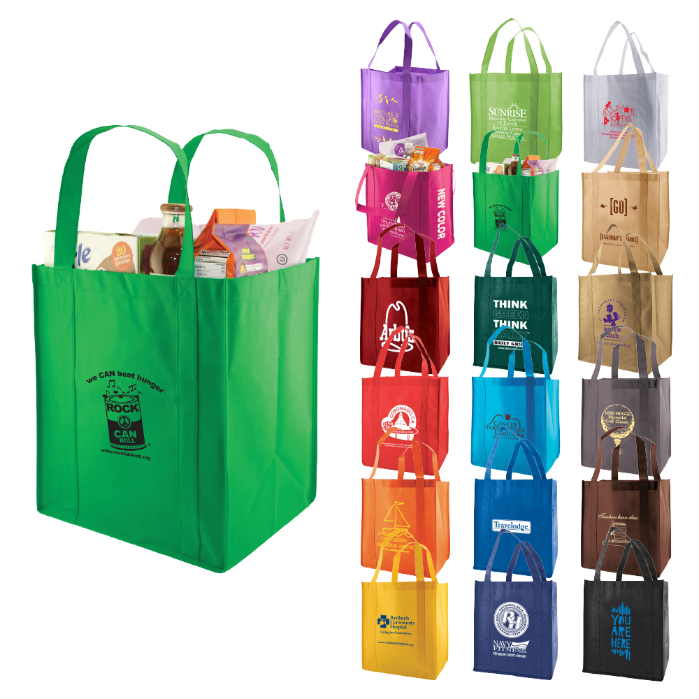 Reusable Grocery Bag | Recycled | 13x10x15 in 18 color options