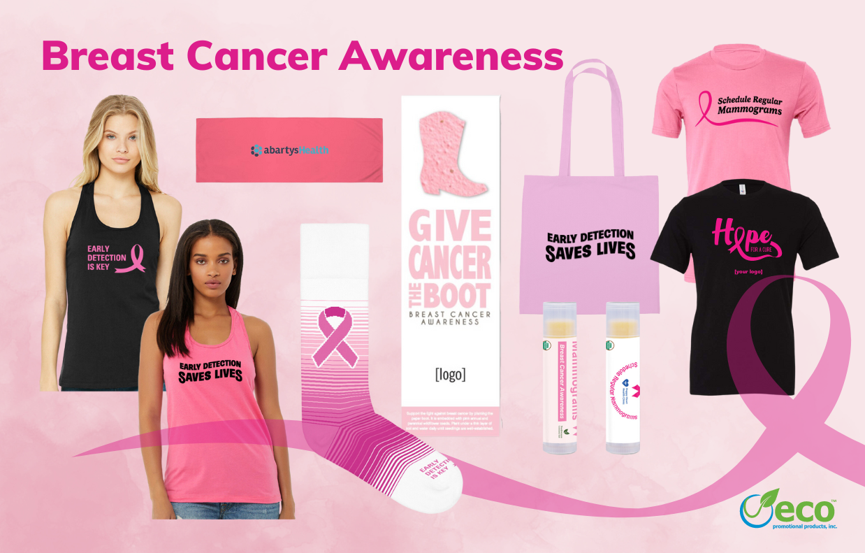 Shop Pink - Breast Cancer Awareness Custom Branded Promotional Products