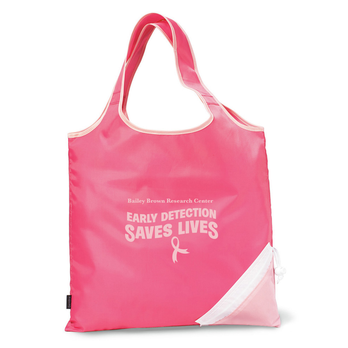 Breast Cancer Awareness Branded Pink Foldaway Shopping Bag