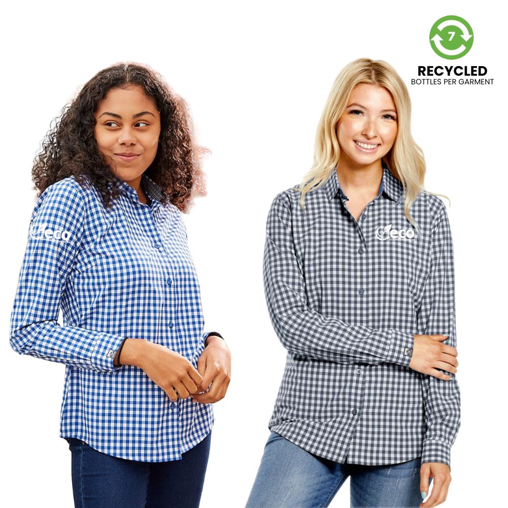 Recycled Gingham Stretch Shirt | Female Fit
