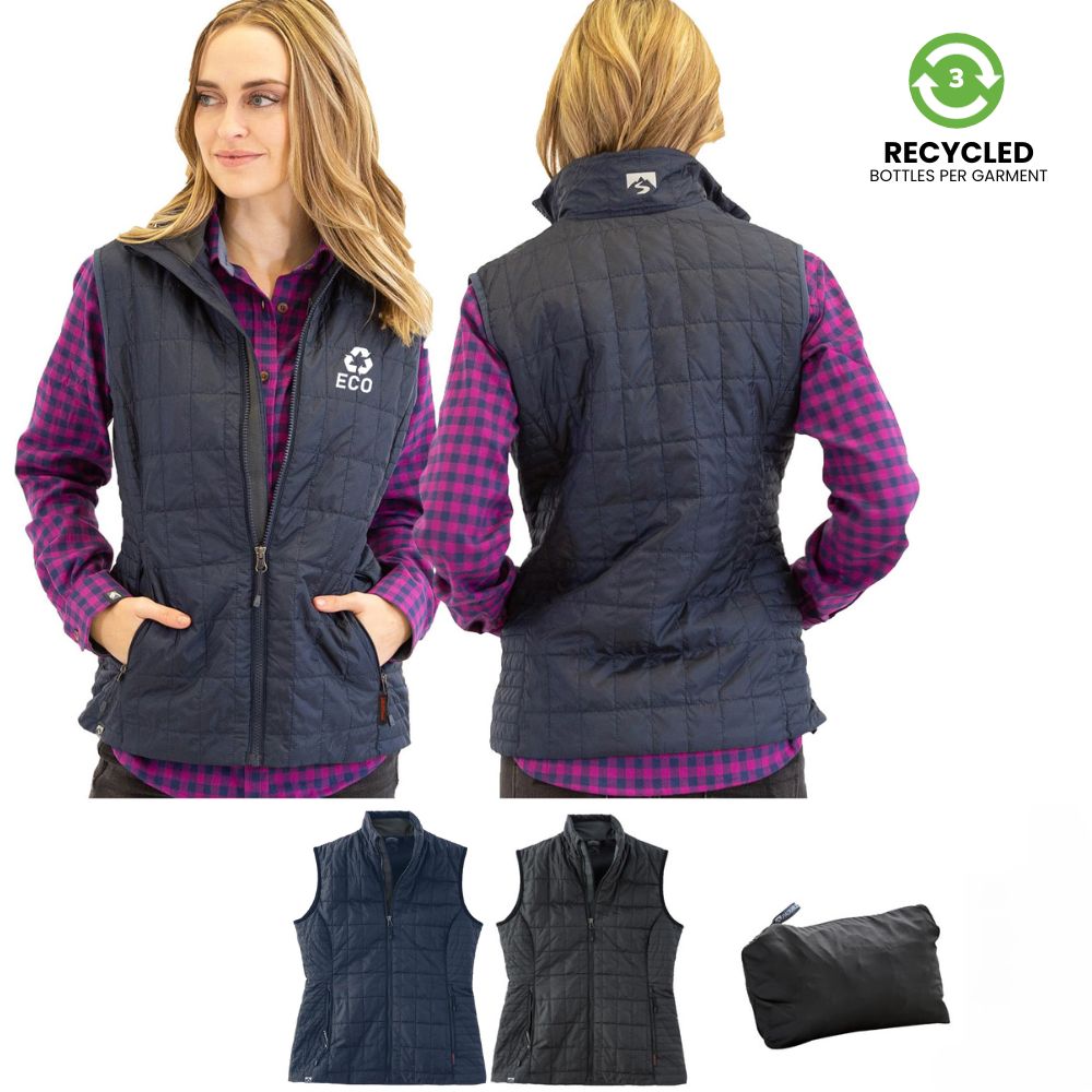 Recycled Insulated Travel Pack Vest | Female Fit