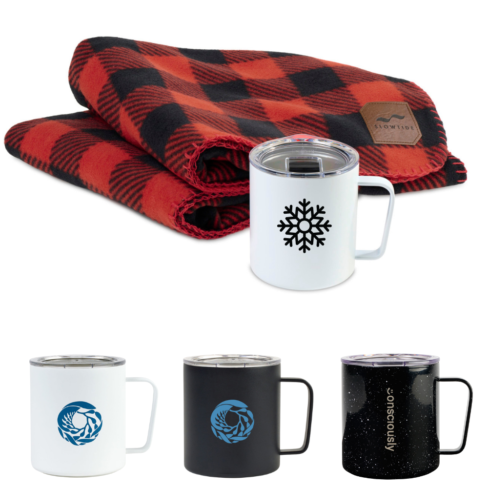 Slowtide® Recycled Blanket & MiiR® Camp Cup Gift Set