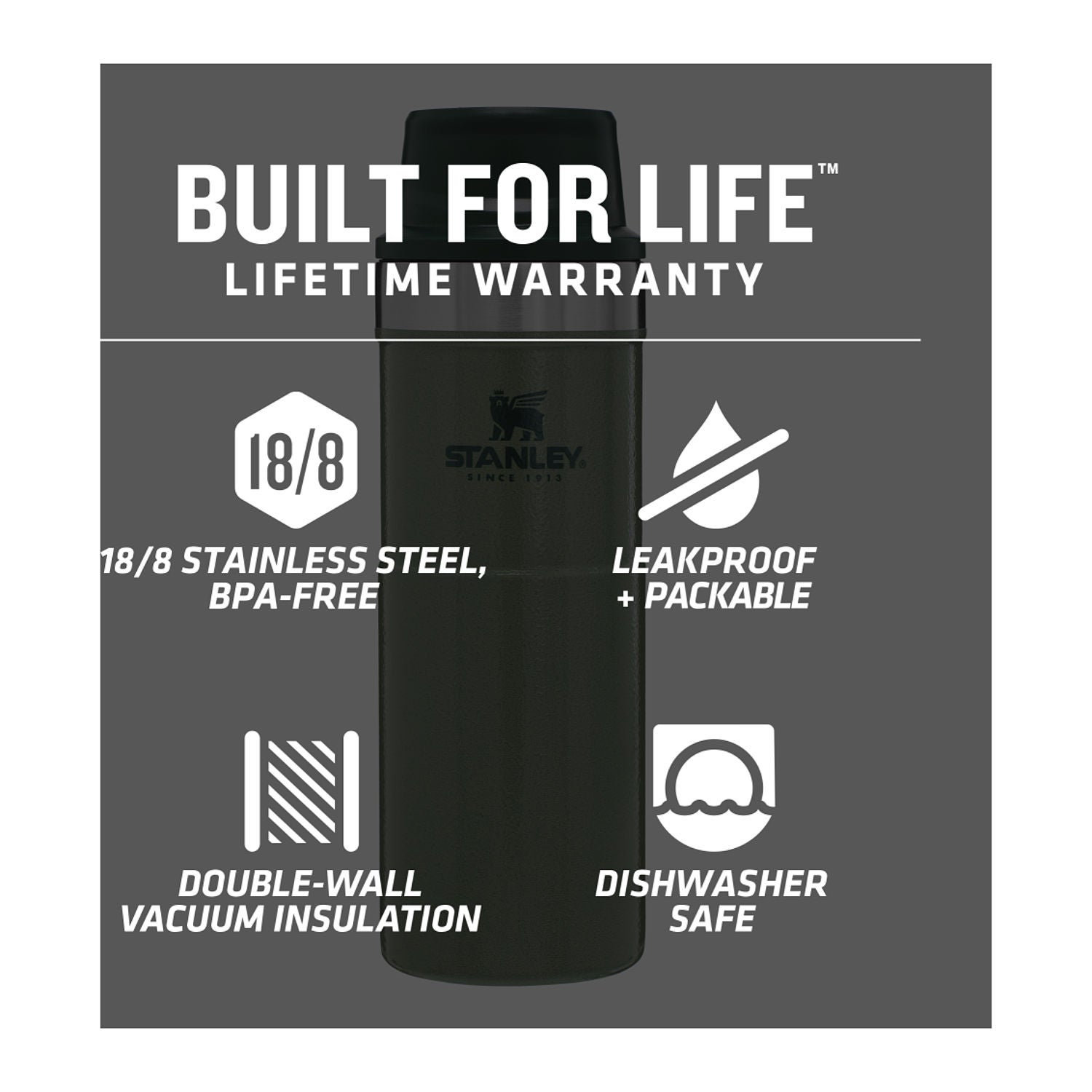 Stanley Trigger-Action Stainless Steel Travel Mug | 20 oz