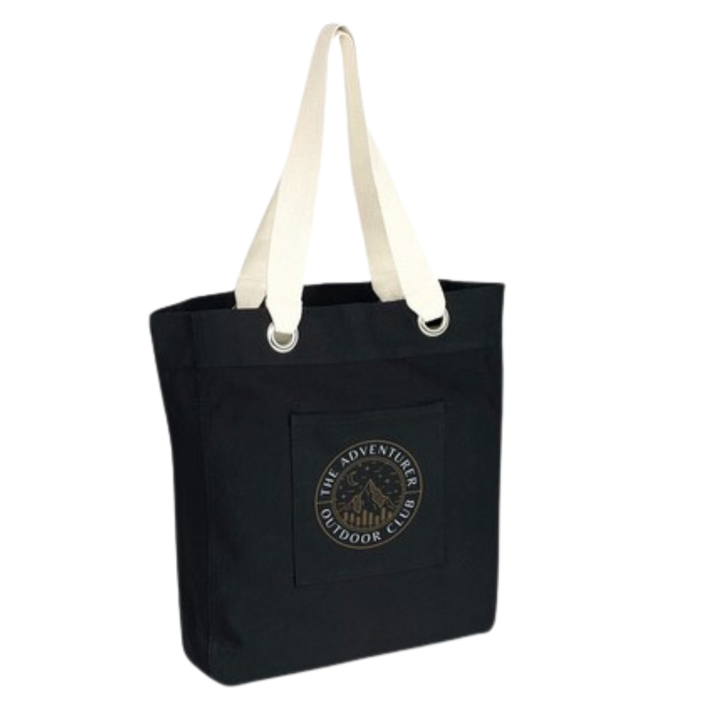 Recycled Cotton Canvas Grommet Tote | 12 oz | 14x16x4