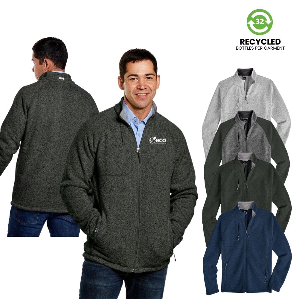 Unisex Recycled Sweater Fleece Full Zip Jacket