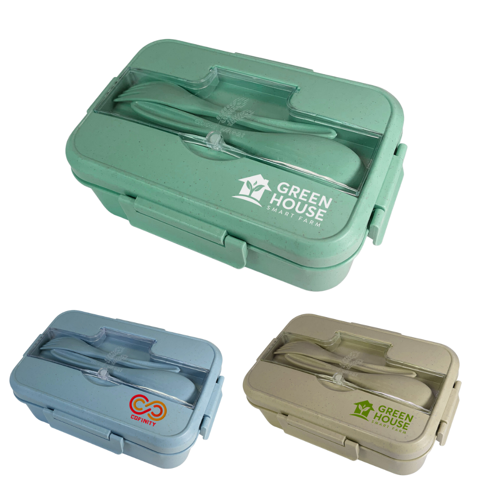 Wheat Straw Bento Lunch Box Set | Reusable