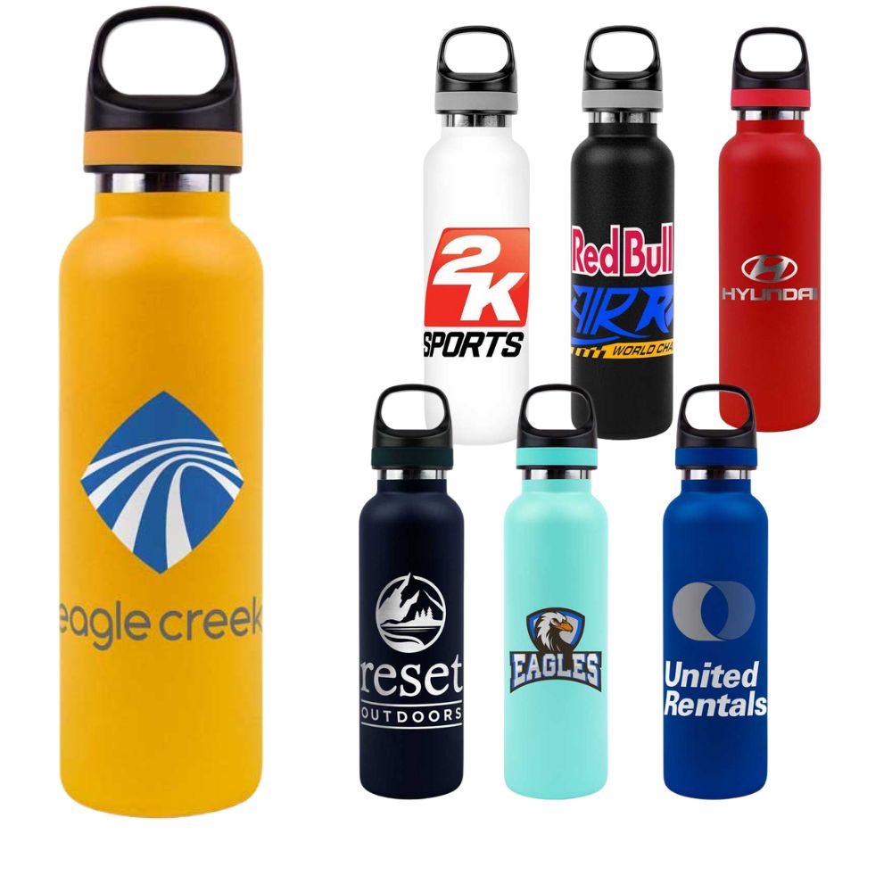 Stainless Steel Bottle with Carry Handle | Copper Lining | 20 oz