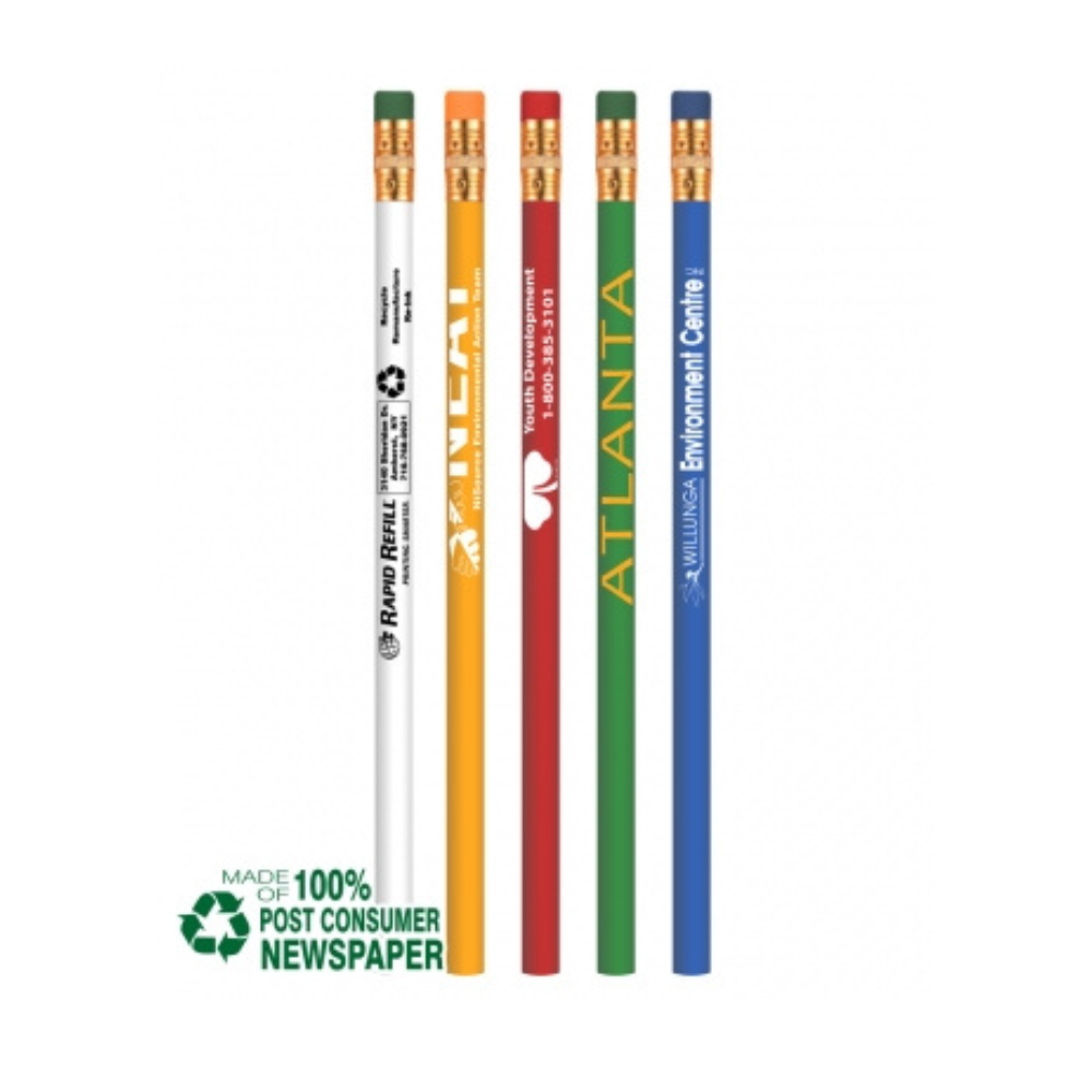 Custom Recycled Newspaper Pencil 