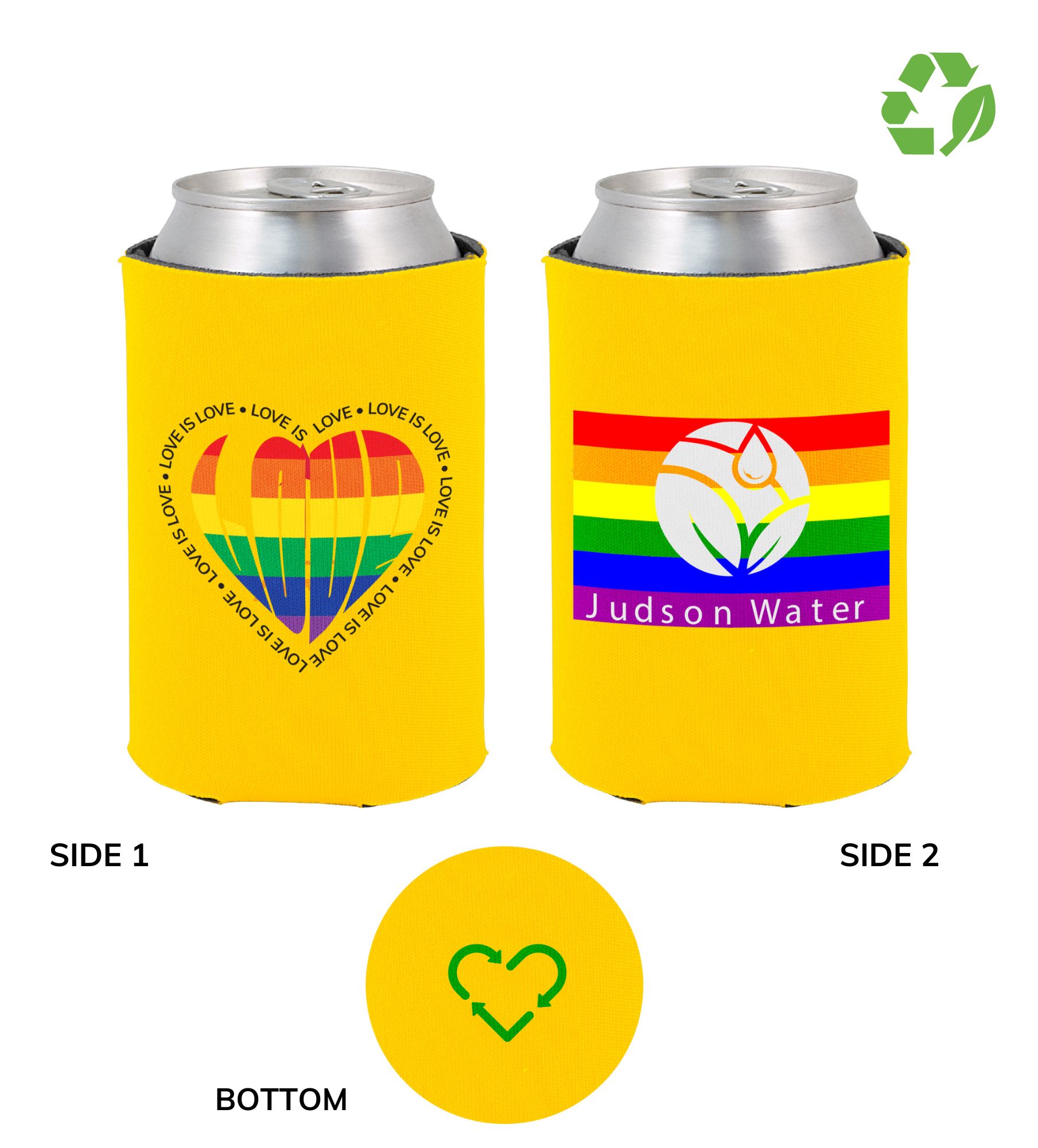 Pride Theme Custom Recycled Scuba Eco Coolie | Full Color