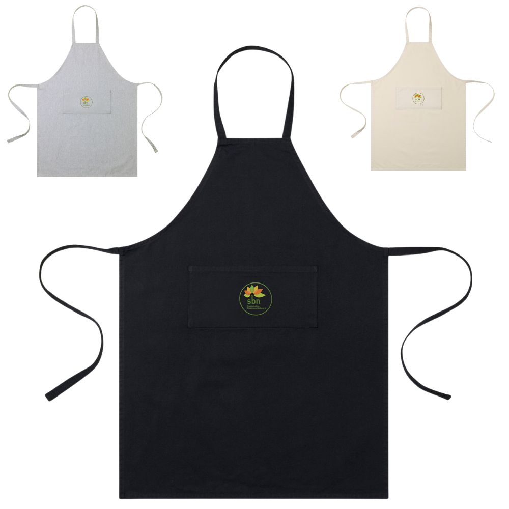 Custom AWARE™ Recycled Cotton Apron with Pocket