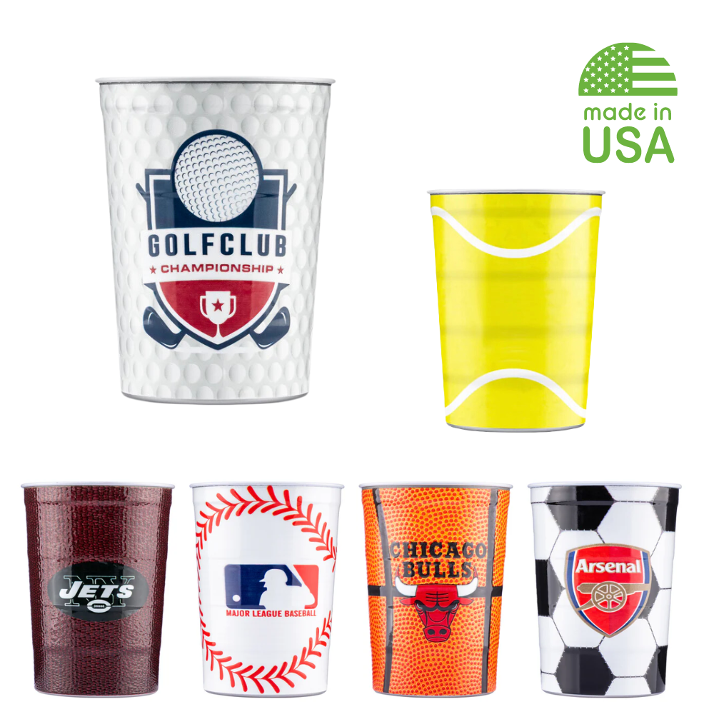 USA Made Sports Recyclable Steel Chill Cup   Reusable  16 oz