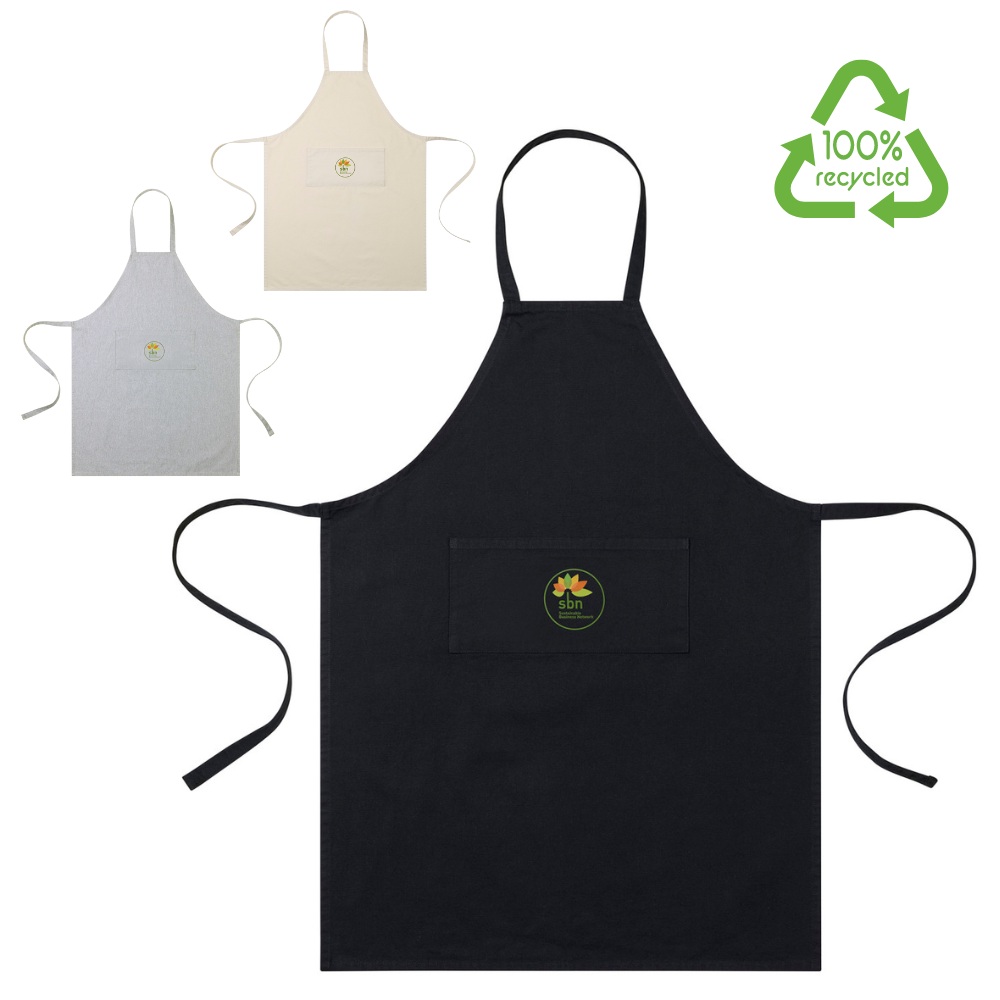 Custom AWARE™ Recycled Cotton Apron with Pocket