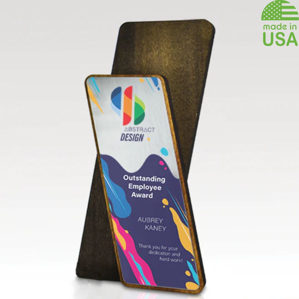 Custom Aluminum and Acacia Award | USA Made