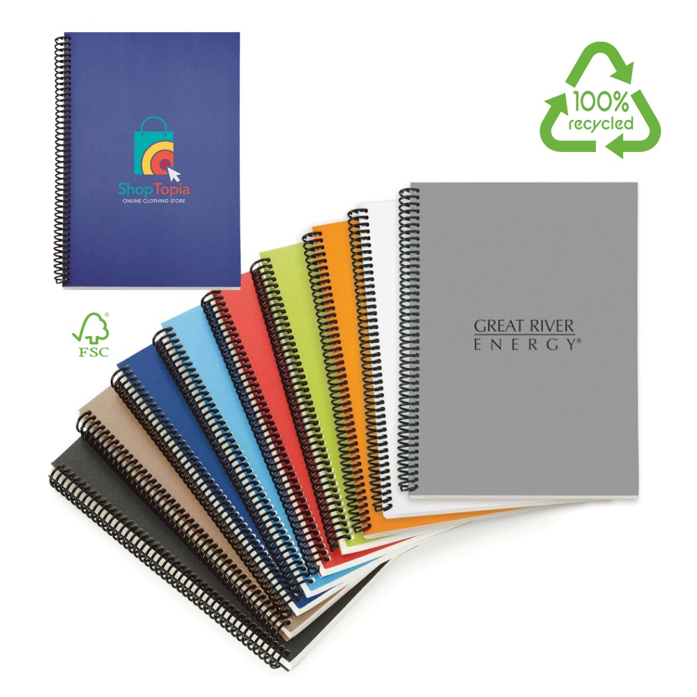 Custom Recycled Spiral Notebook FSC Certified
