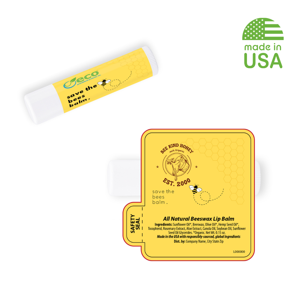 Eco Exclusive Save the Bees Lip Balm  USA Made 