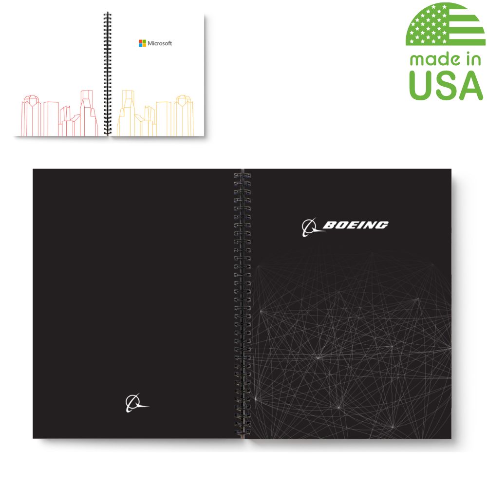 Fully Custom Recycled FSC Wire Bound Notebook | USA Made | 7x9
