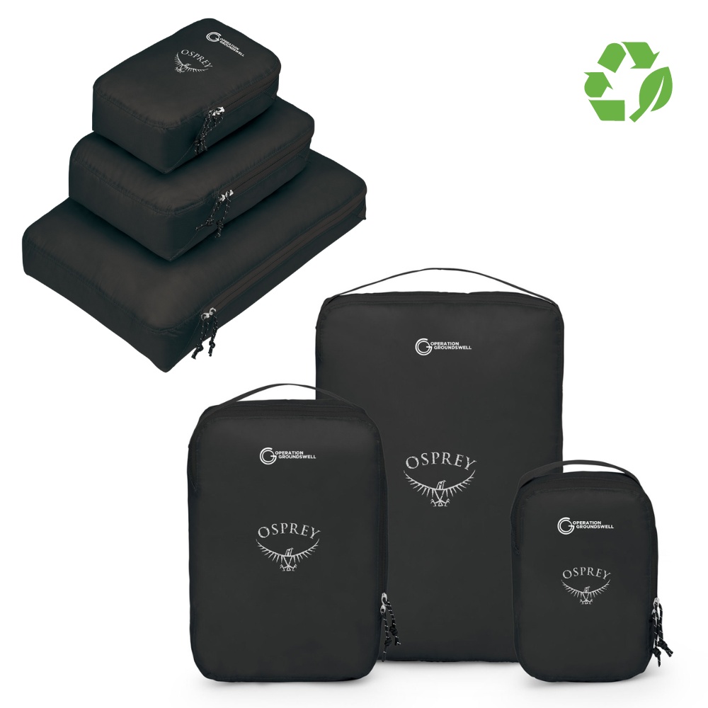 Recycled 3 Piece Cube Lightweight Pack Travel Set 