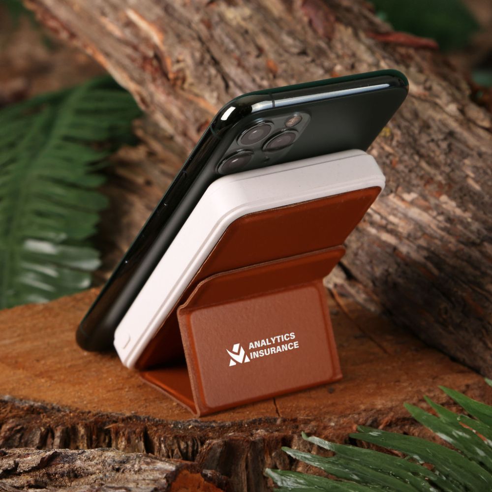 Recycled Plastic & Recycled Leather Power Bank |Wireless Charger