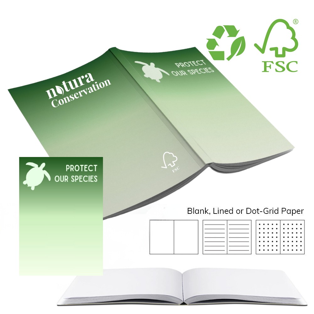 Eco Exclusive Species Awareness Recycled Lay Flat Notebook | USA Made | Full Color