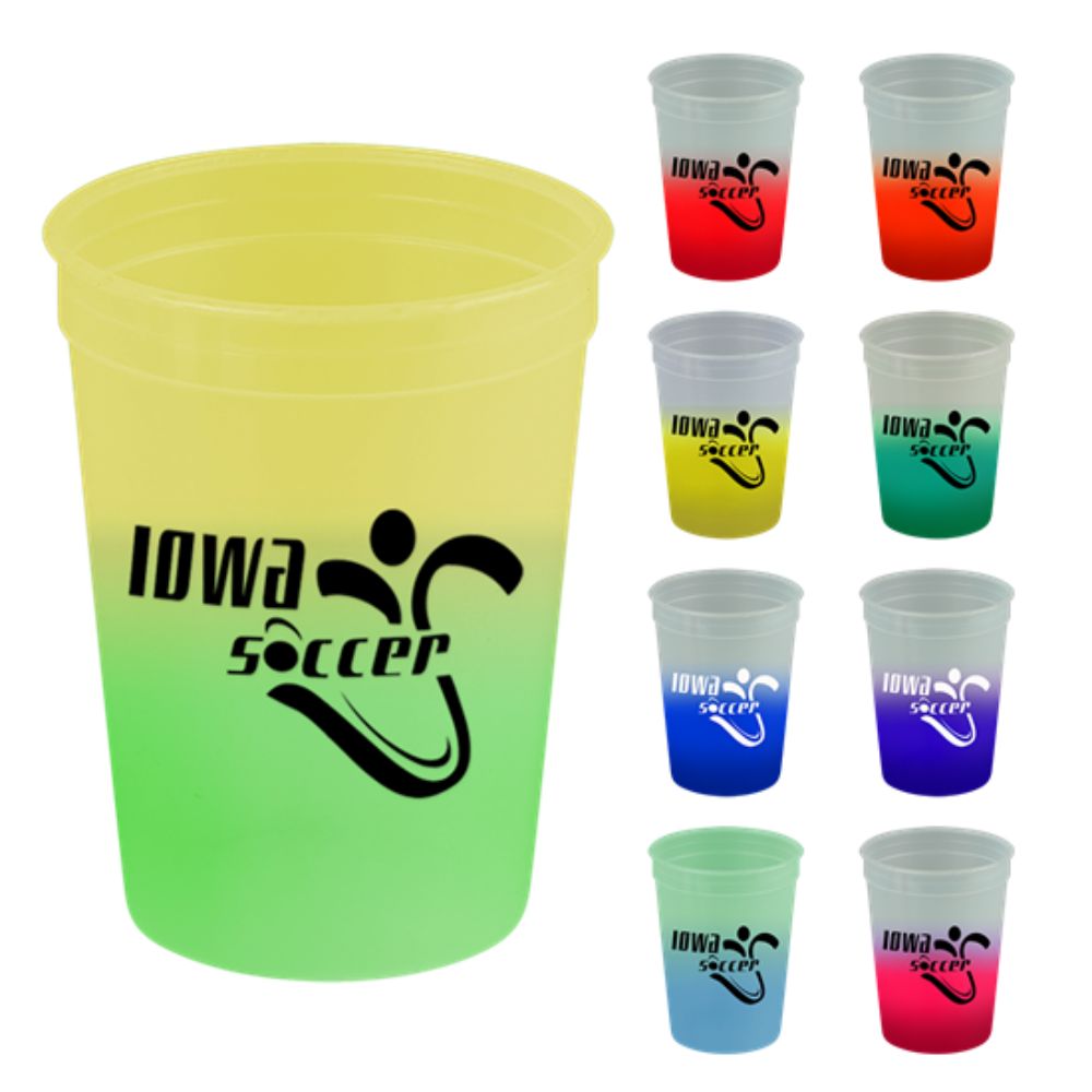 Recycled Stadium Cups | Color Changing | USA Made | 12 oz