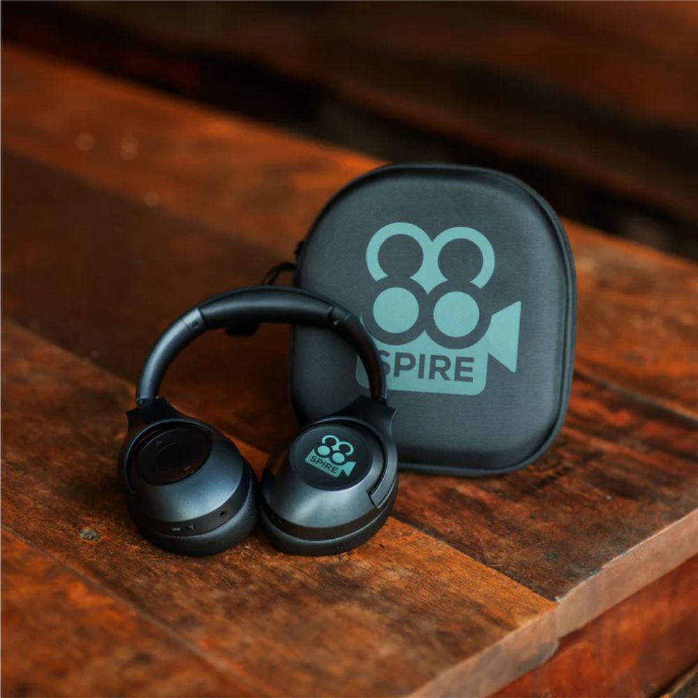 Custom Recycled Noise Cancelling Wireless Headphones with Case