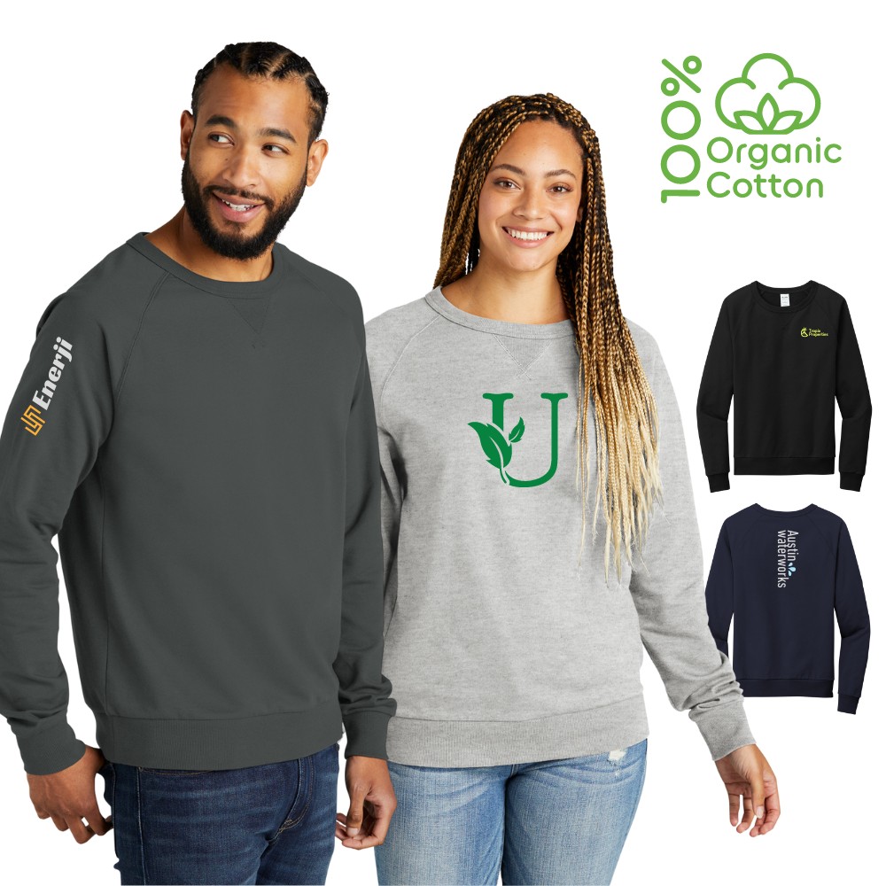 8.3 oz Unisex Organic Cotton Crewneck Sweatshirt 